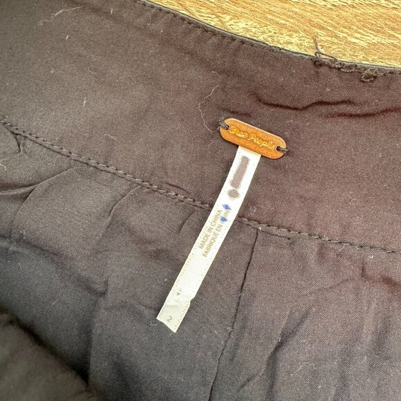 *flaw* Free People Emmy Studded Skort Mini Skirt in Black Vegan Leather *flaw* - Picture 4 of 7